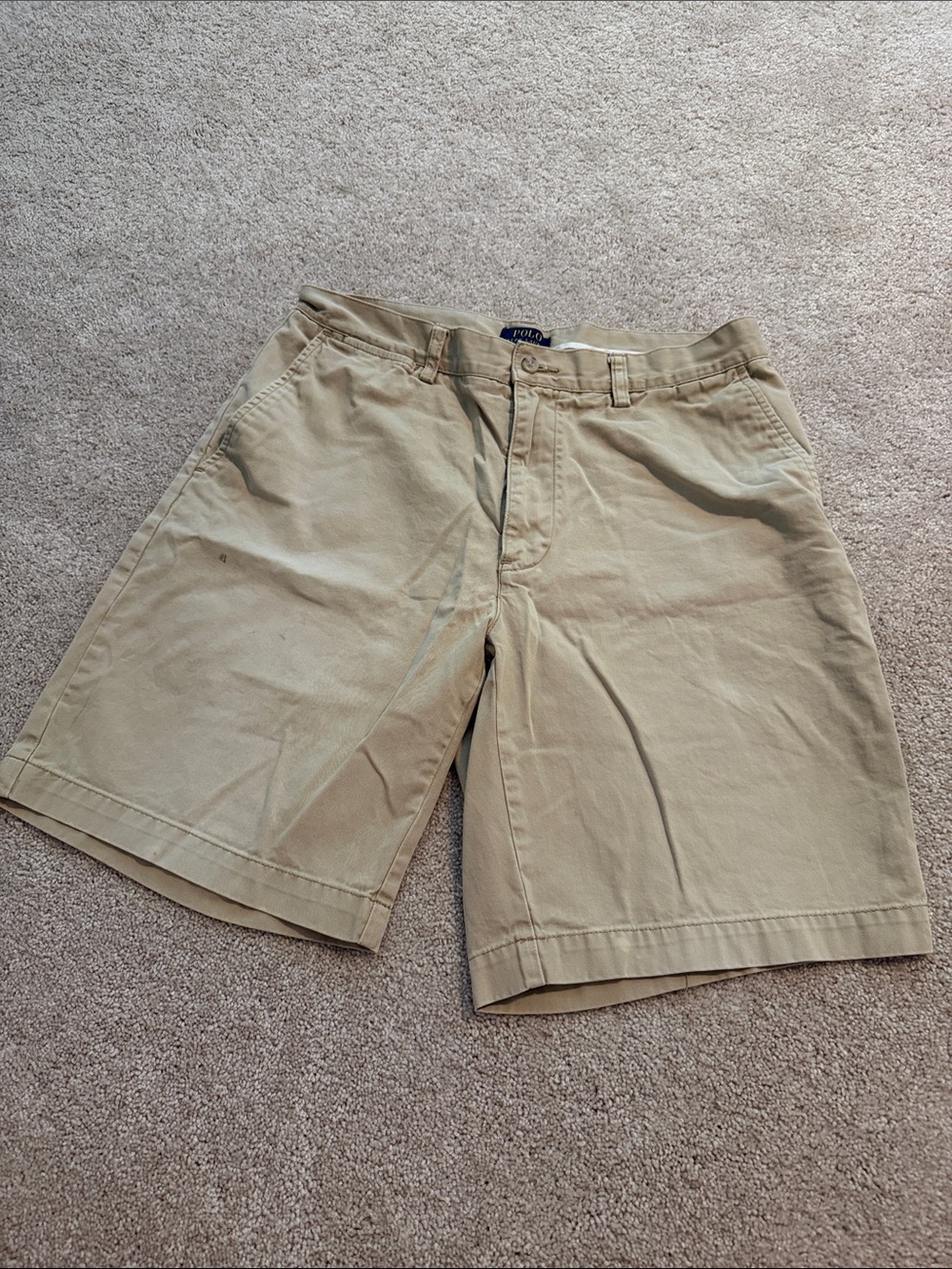 Polo by Ralph Lauren Men's Khaki Flat-Front Shorts